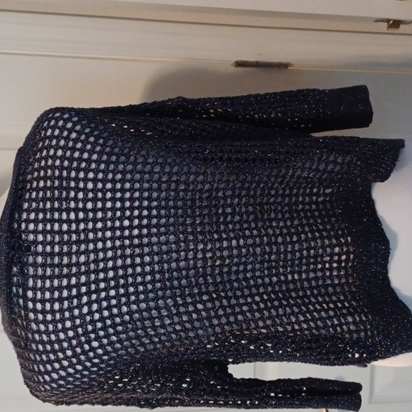 💙🌺Express Black Sparkly Knit Top - Picture 10 of 13